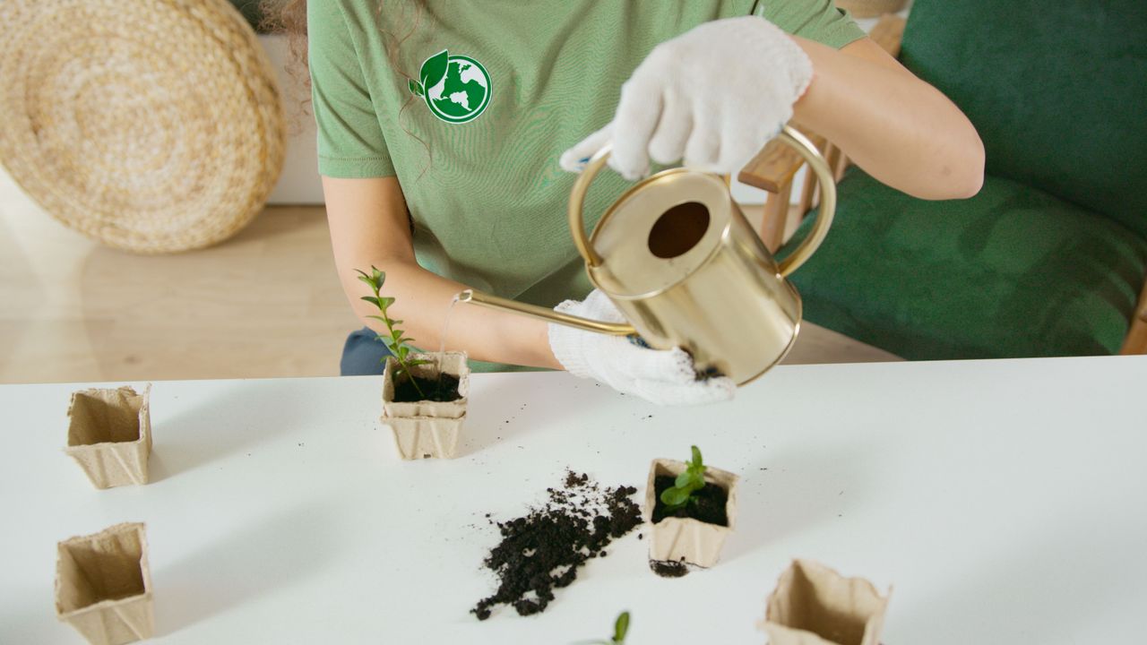 Arroser les plantes avec du bicarbonate de soude